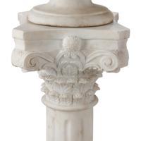 An Italian Carved Marble Bust of a Woman on an Associated Pedestal