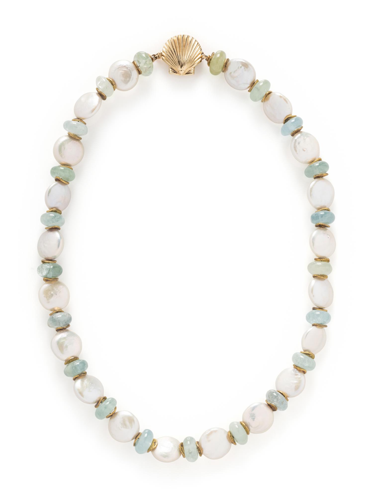 COLLECTION OF AQUAMARINE AND CULTURED PEARL JEWELRY