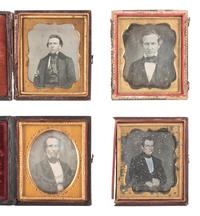[EARLY PHOTOGRAPHY]. 24 sixth plate daguerreotypes of men of varying ages.