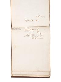 [POLITICS]. Autograph book with signatures from the James Buchanan administration, including: