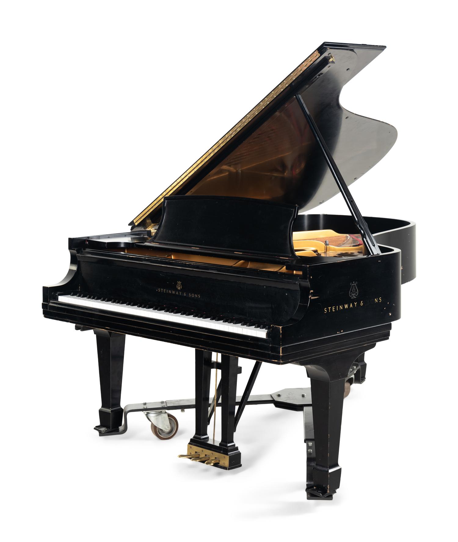 A Steinway and Sons Ebonized Grand Piano