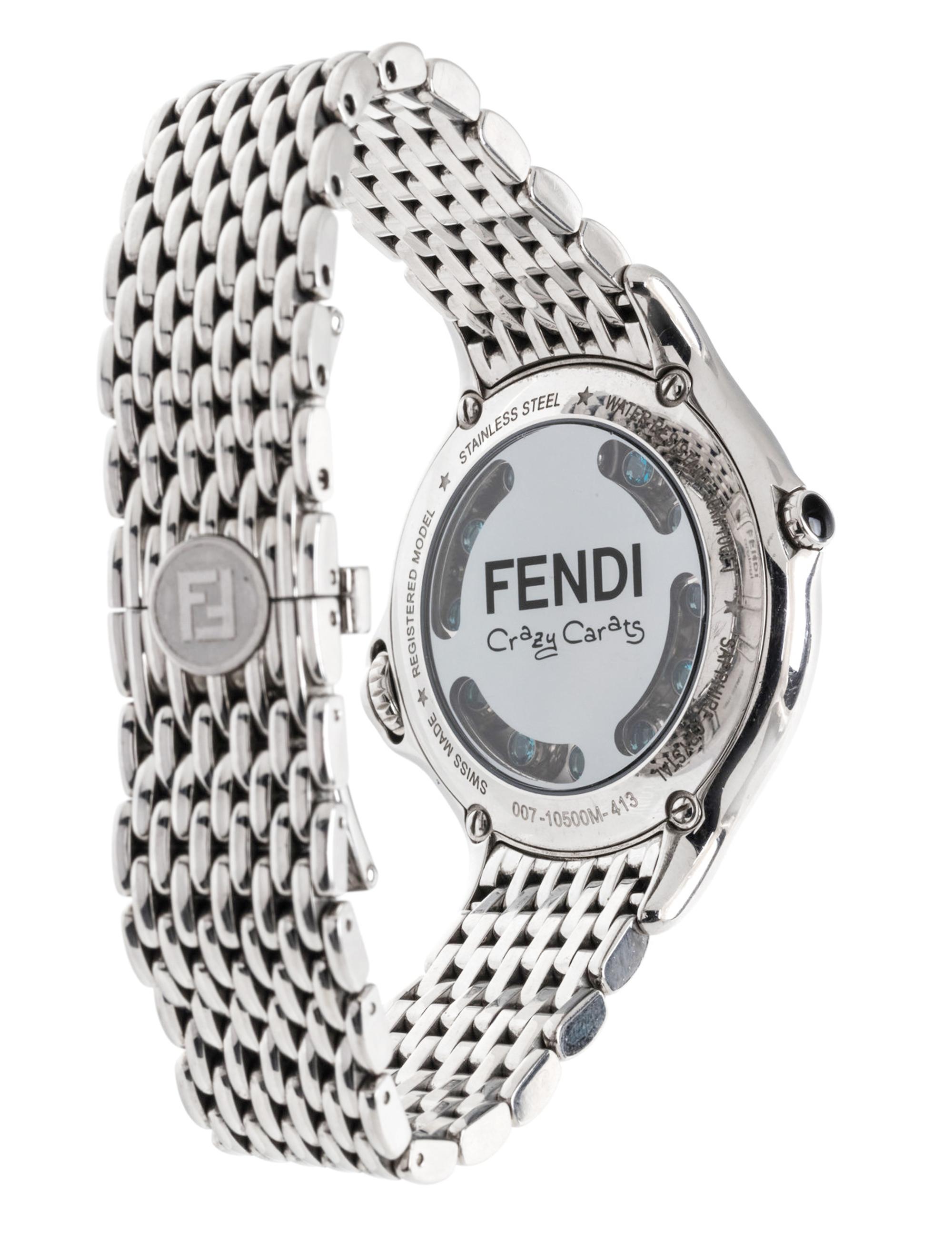 Fendi Stainless Steel Crazy Carats Watch