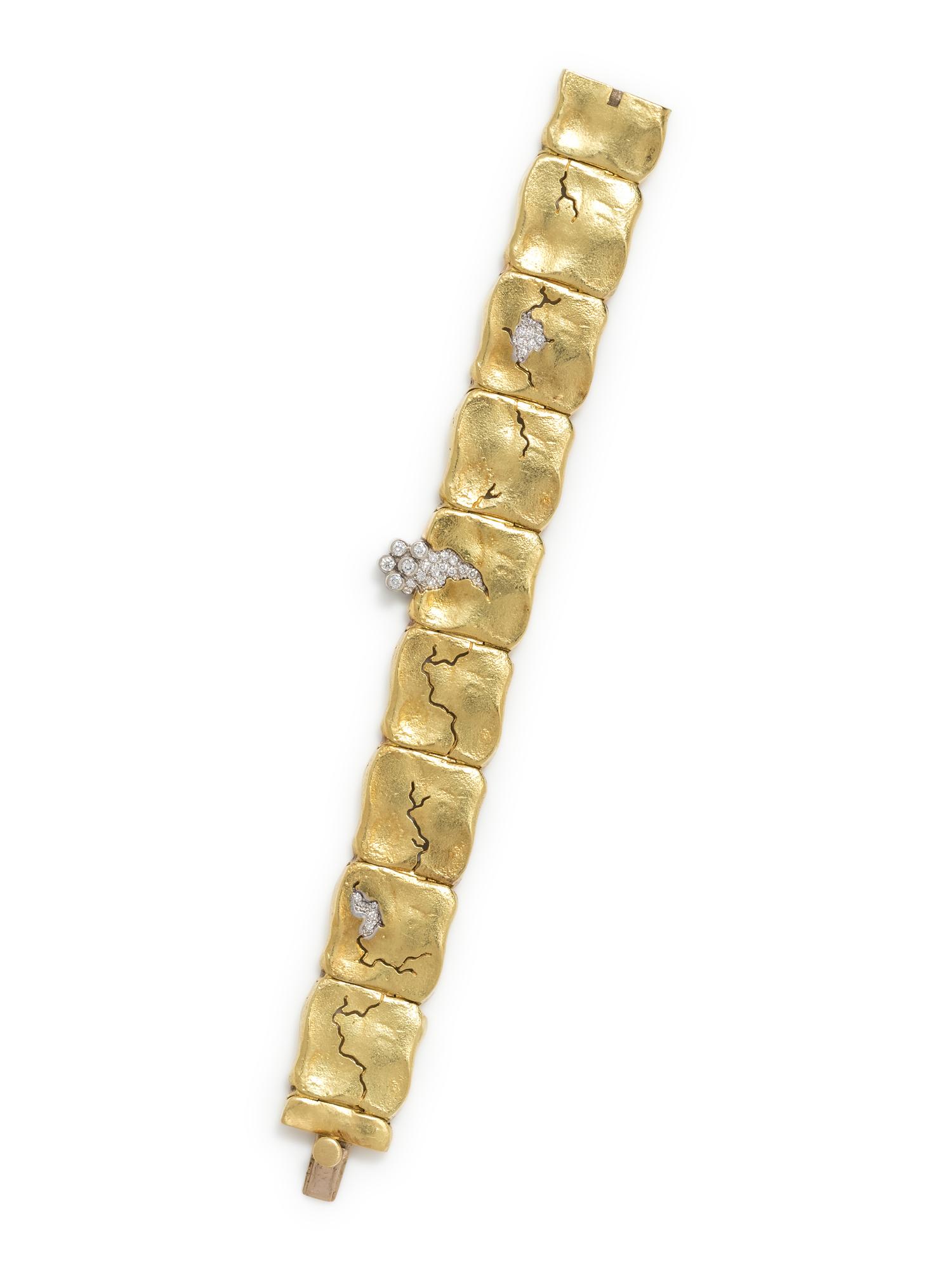 SEIDENGANG, YELLOW GOLD AND DIAMOND 'ODYSSEY' BRACELET