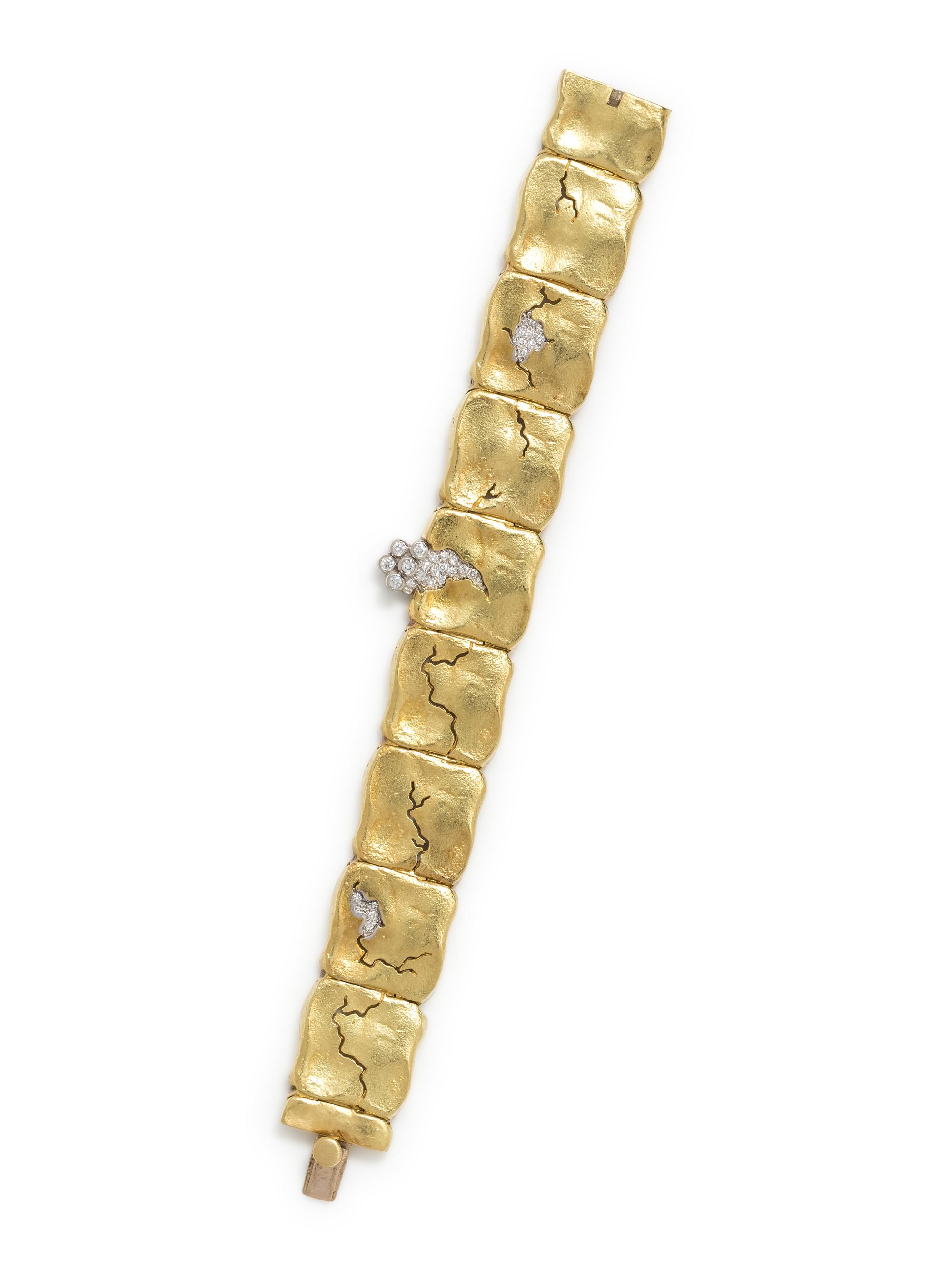 SEIDENGANG, YELLOW GOLD AND DIAMOND 'ODYSSEY' BRACELET