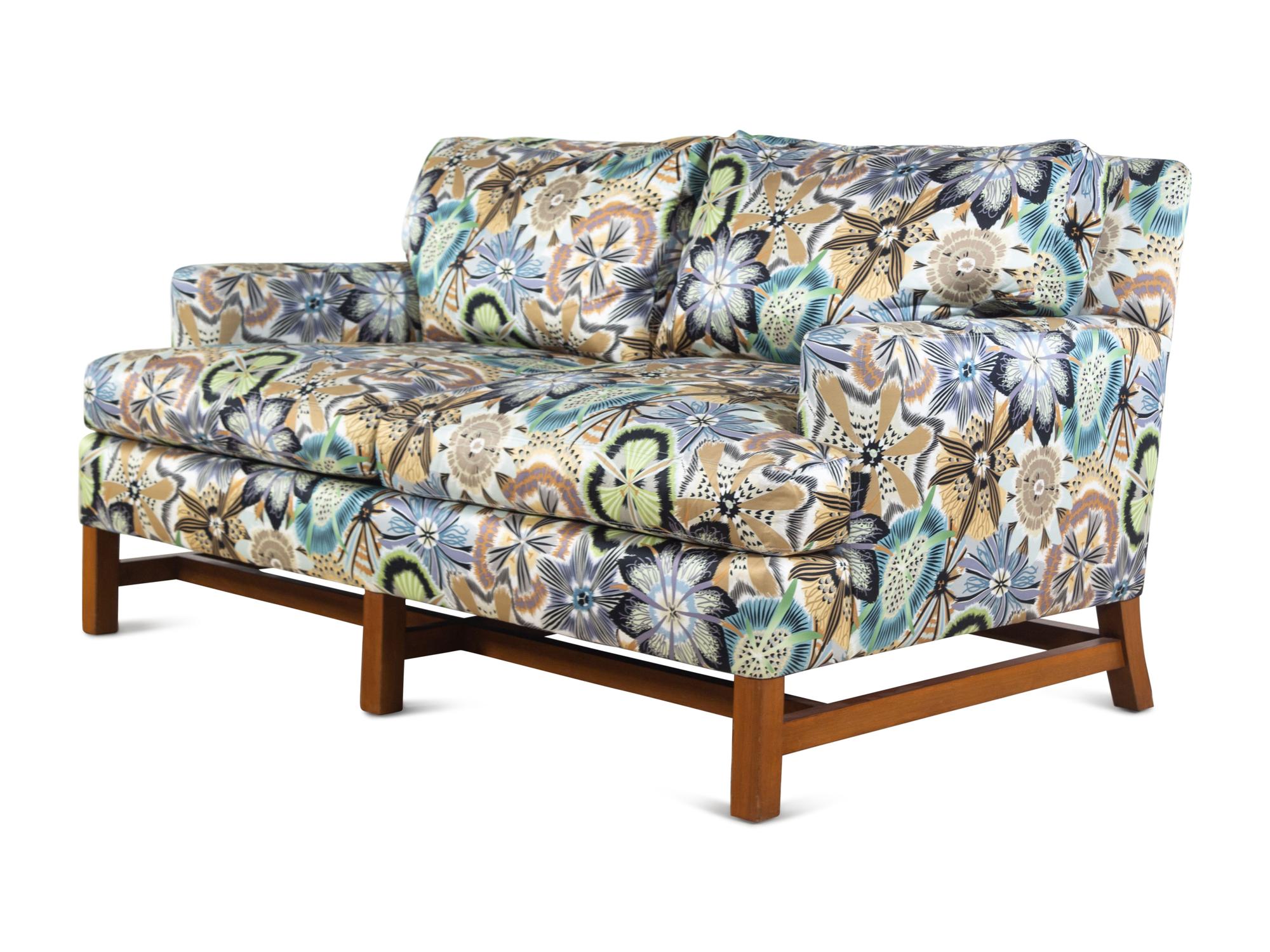 A Custom Two-Seat Sofa with Missoni Passiflora Upholstery