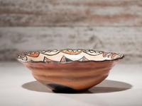 San Ildefonso Polychrome Pottery Bowl