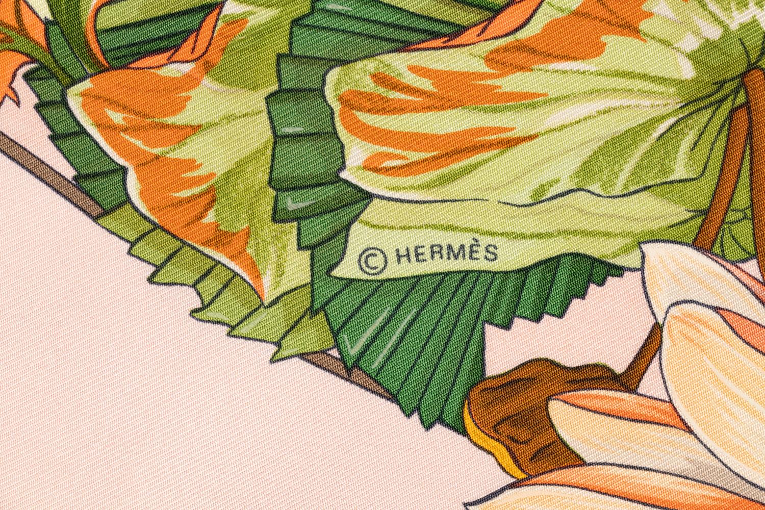 Seven Designer Silk Scarves by YSL and Hermès