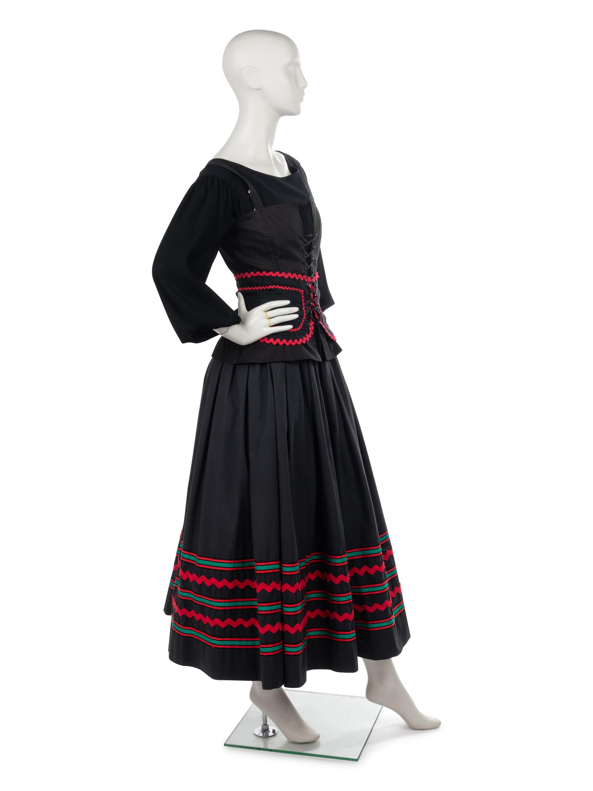 Four Piece Saint Laurent Rive Gauche Peasant Ensemble, 1970s