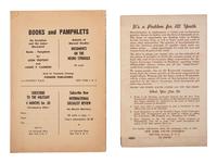 [CIVIL RIGHTS]. A group of 4 pamphlets related to the fight against segregation and racial inequality, comprising: