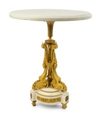 A Louis XVI Style Gilt Bronze and Marble Side Table — 20TH CENTURY