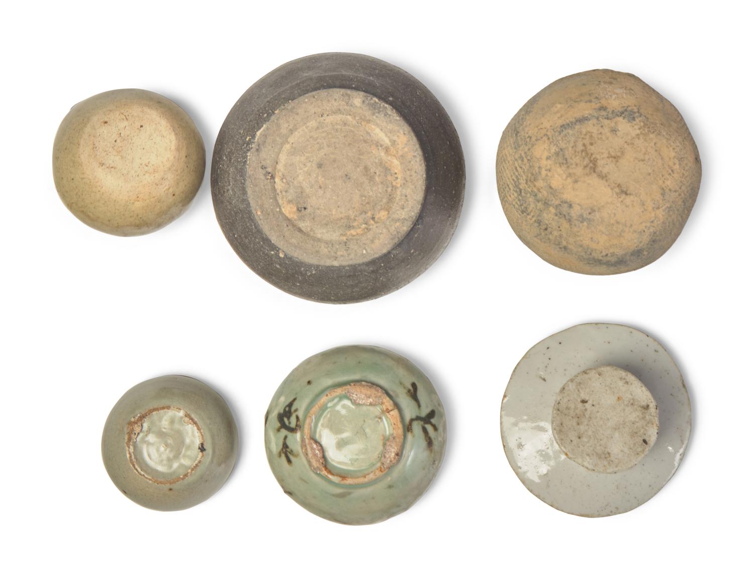Six Korean Porcelain and Pottery Small Objects
