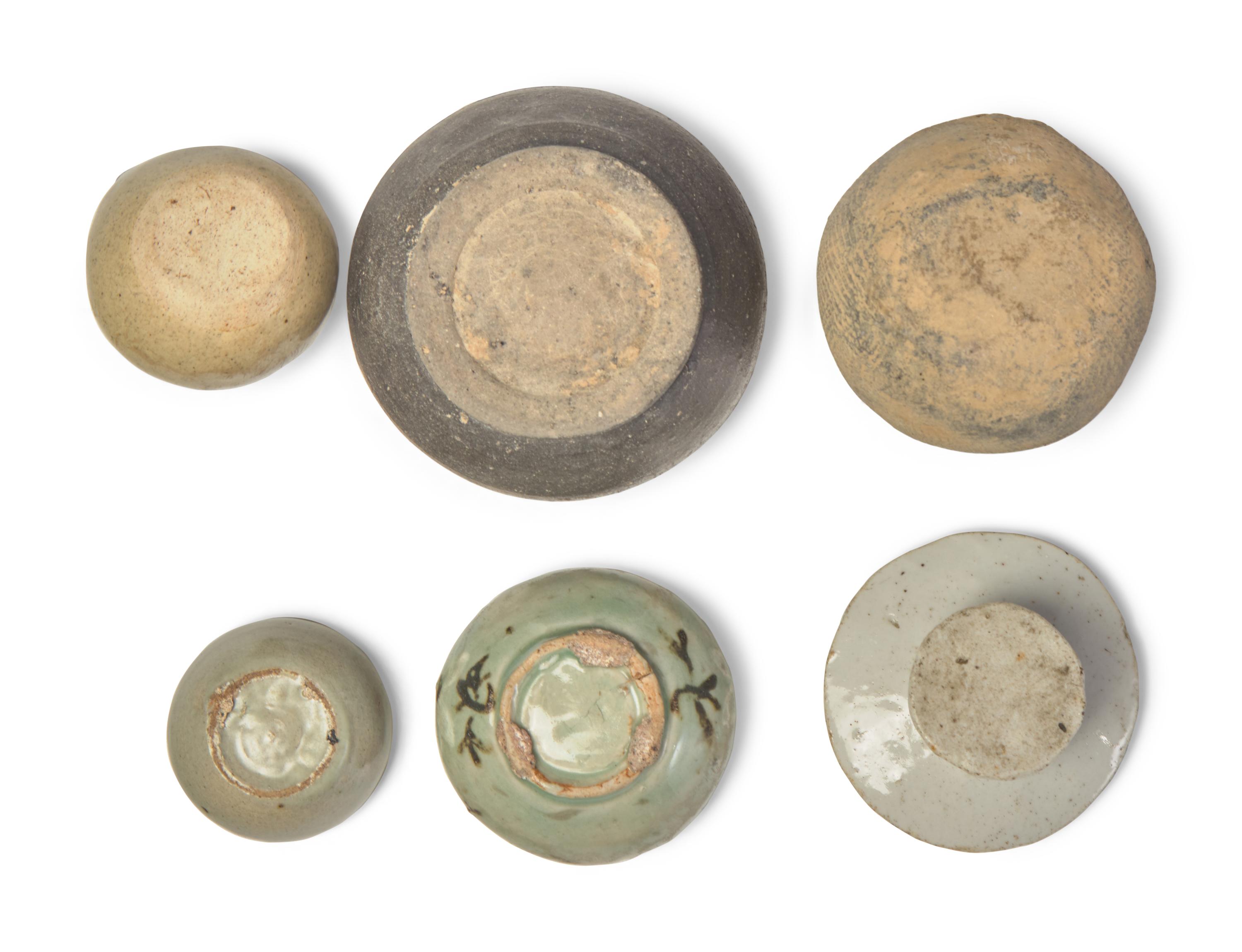 Six Korean Porcelain and Pottery Small Objects