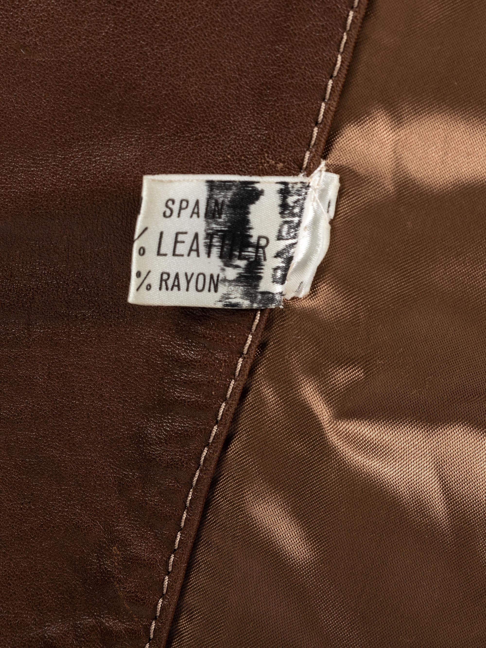 [FILM] -- [PARKS, Gordon (1912-2006)]. Leather overcoat identified to Gordon Parks.