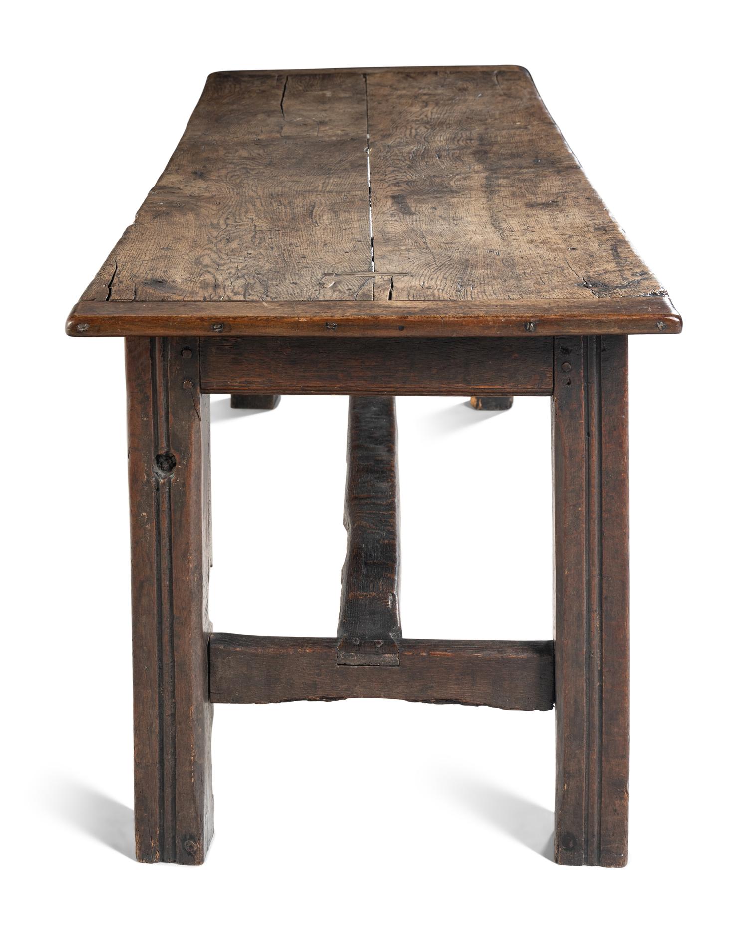 A William and Mary Style Oak Refectory Table