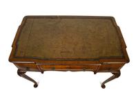 A Queen Anne Style Burl Walnut Writing Table
