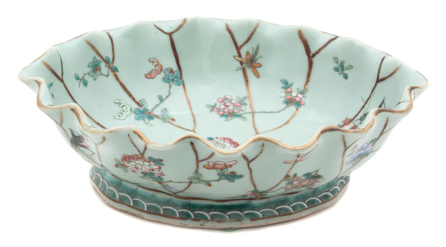 A Chinese Celadon Porcelain Bowl Diameter 11 inches. — 19TH CENTURY