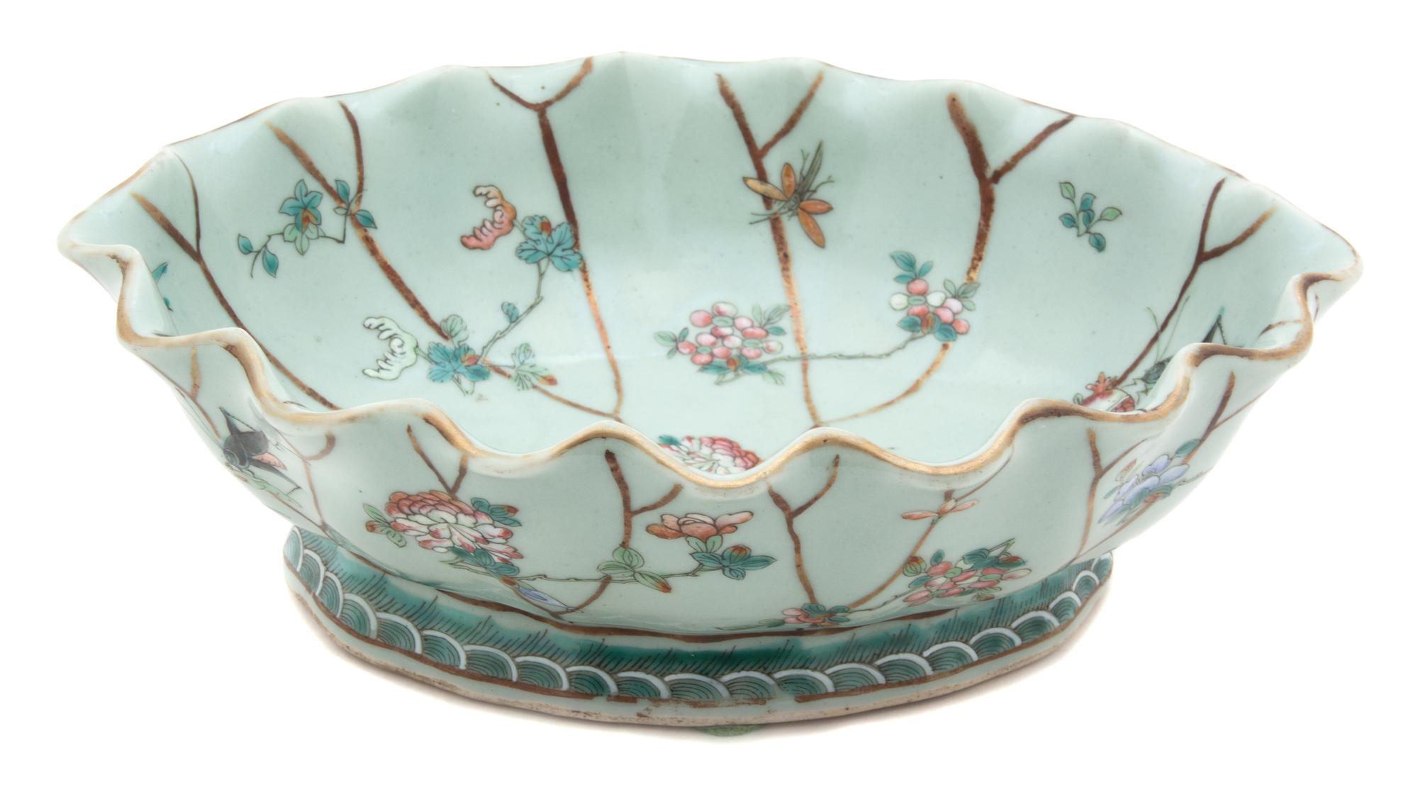 A Chinese Celadon Porcelain Bowl Diameter 11 inches. — 19TH CENTURY