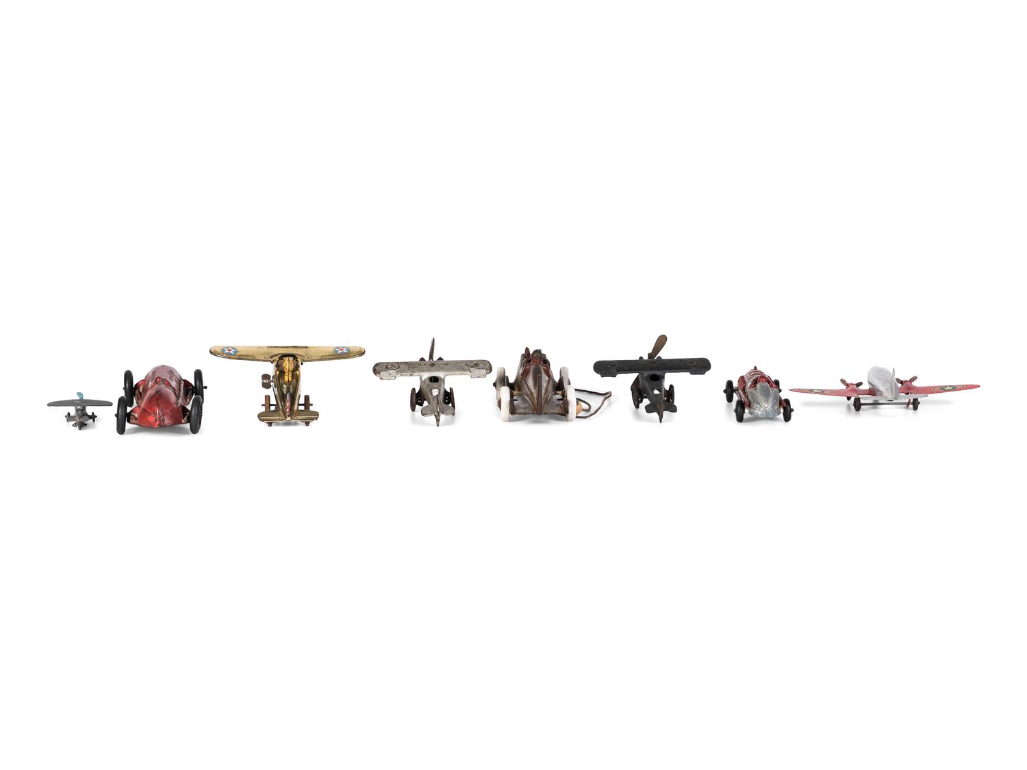 Eight Toy Race Cars and Planes