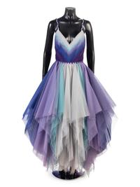 Tita Rossi Blue Net Evening Dress, 1980s