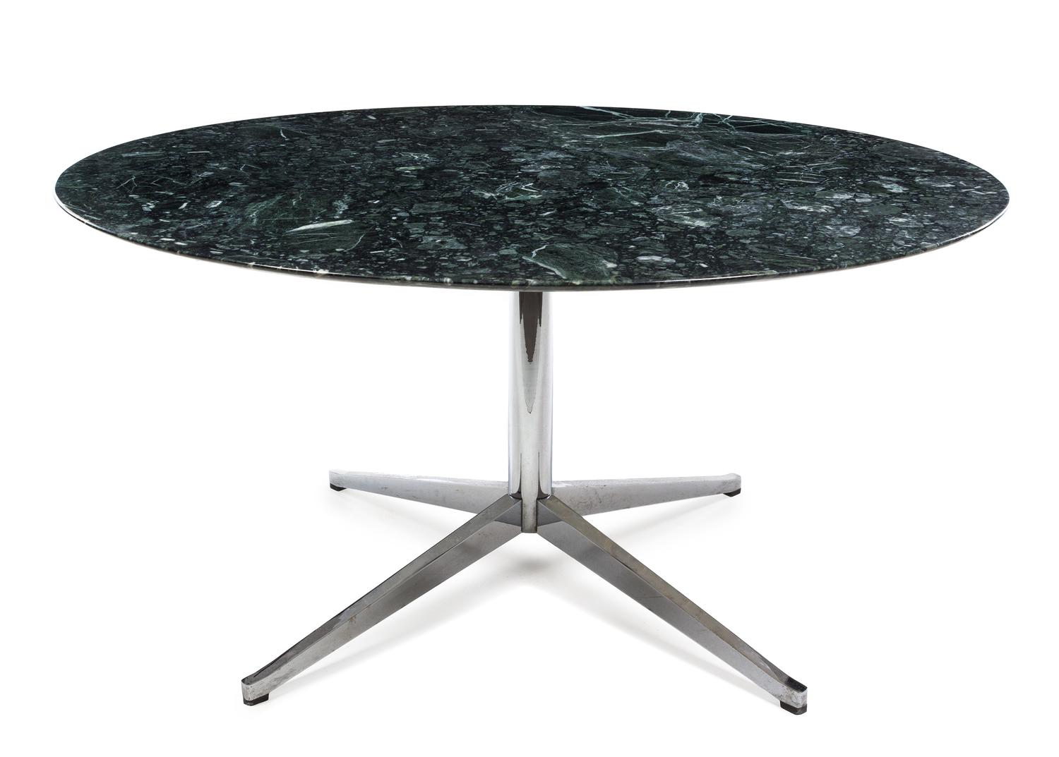 Florence Knoll (American, b.1917), KNOLL, 1960s, a circular marble topped dining table
