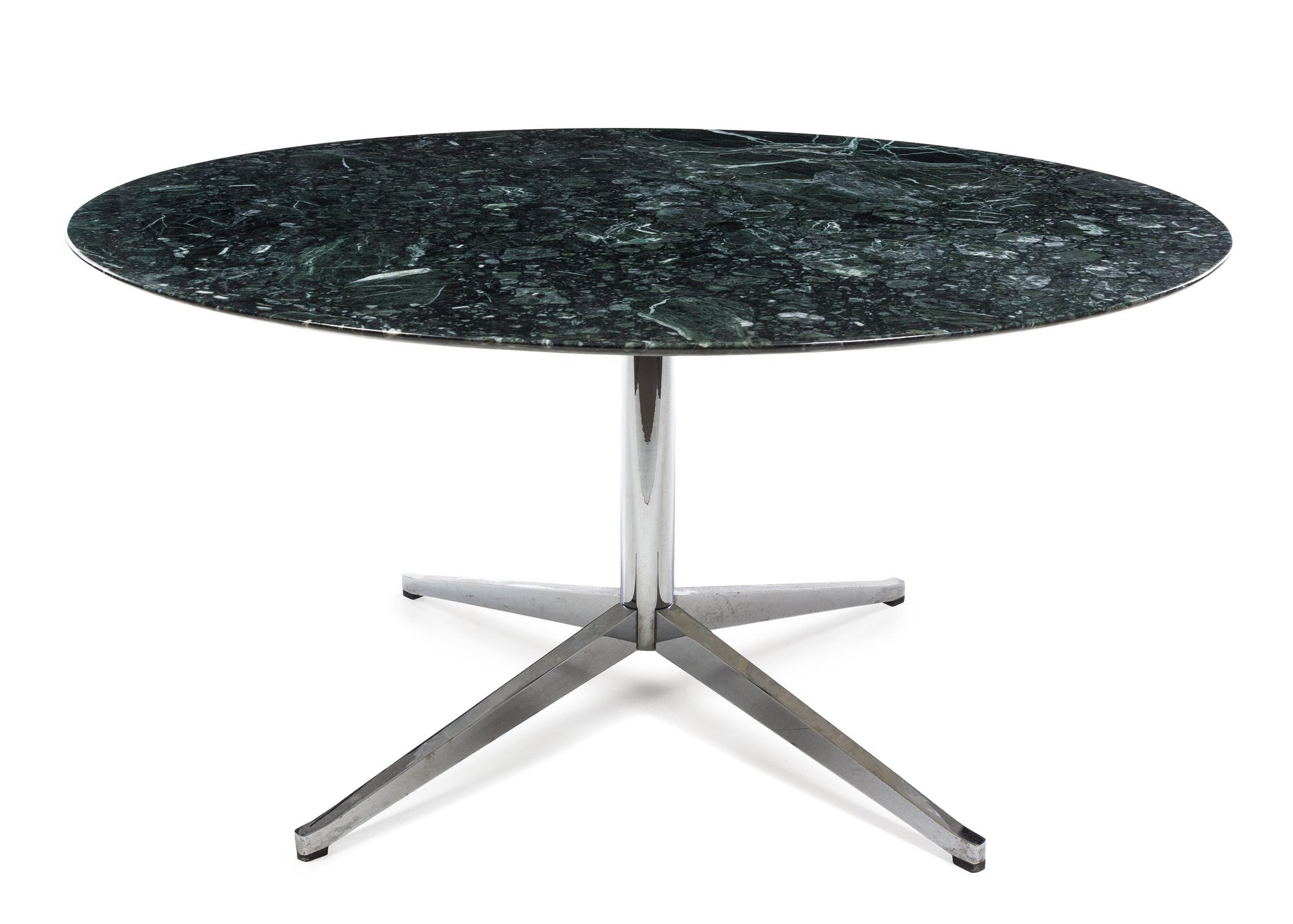 Florence Knoll (American, b.1917), KNOLL, 1960s, a circular marble topped dining table