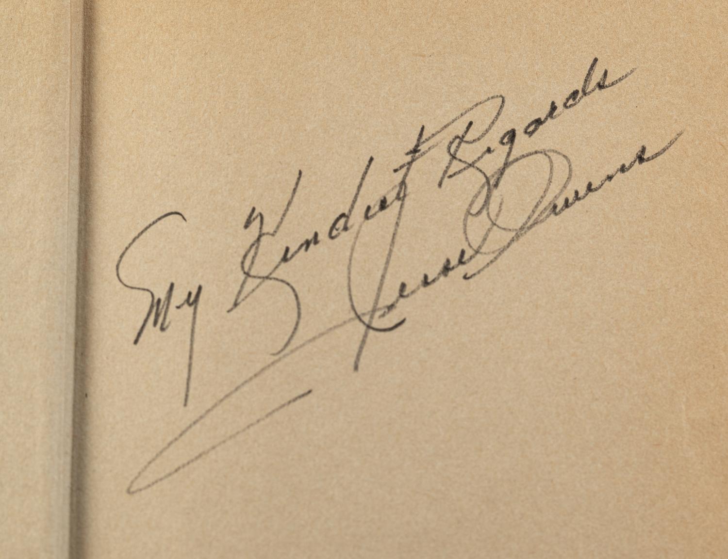 A Jesse Owens Signed Autograph Blackthink My Life as a Black Man and White Man Book (PSA Authentic),