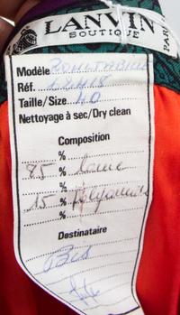 A Lanvin Red Chinoiserie Skirt Ensemble, Skirt size 40.