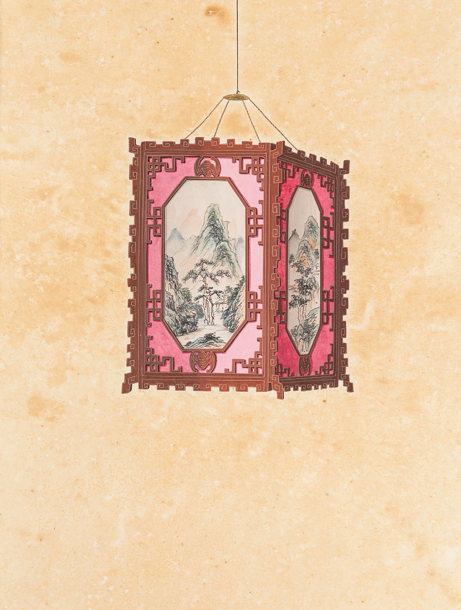 Four Export Drawings of Lanterns
