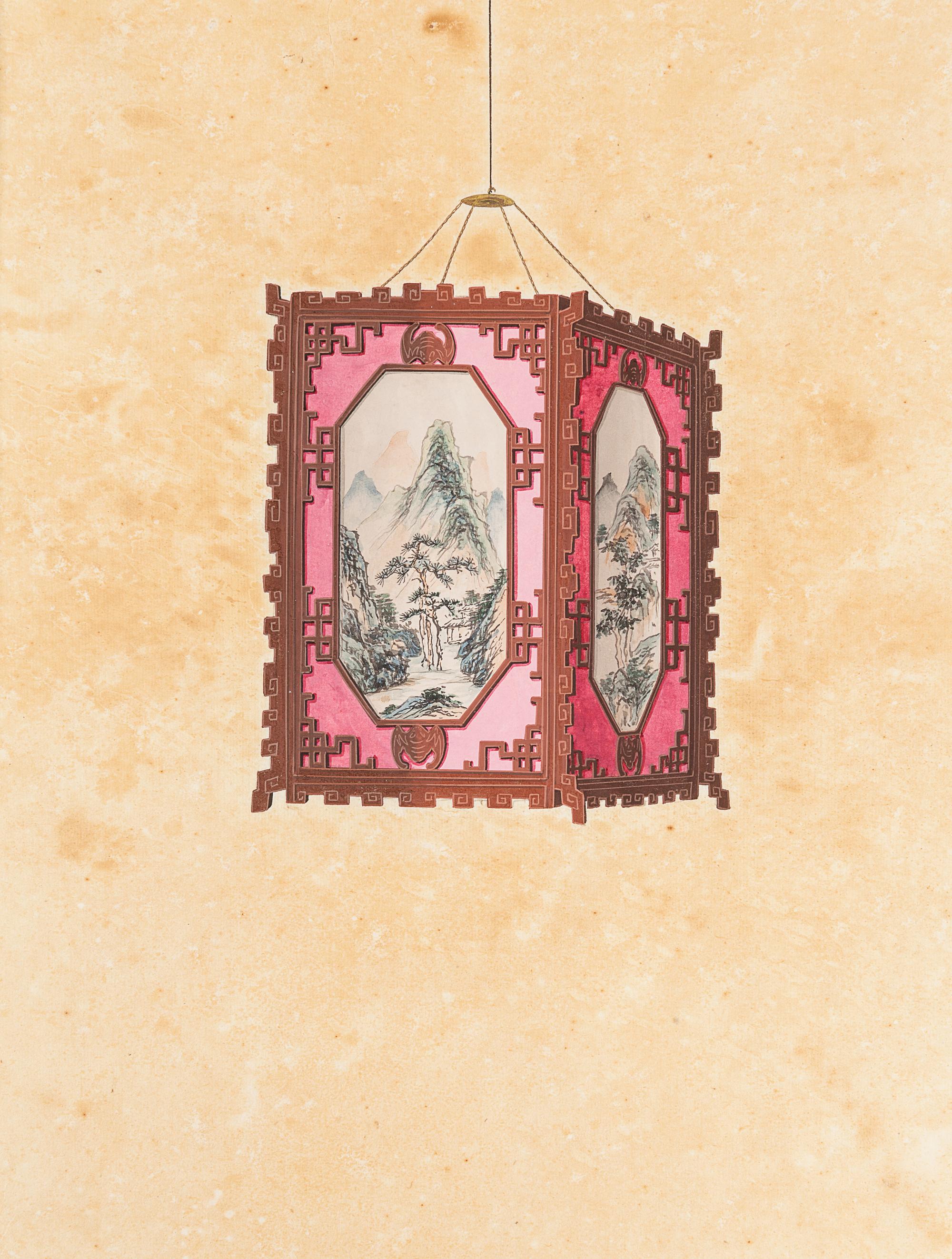 Four Export Drawings of Lanterns