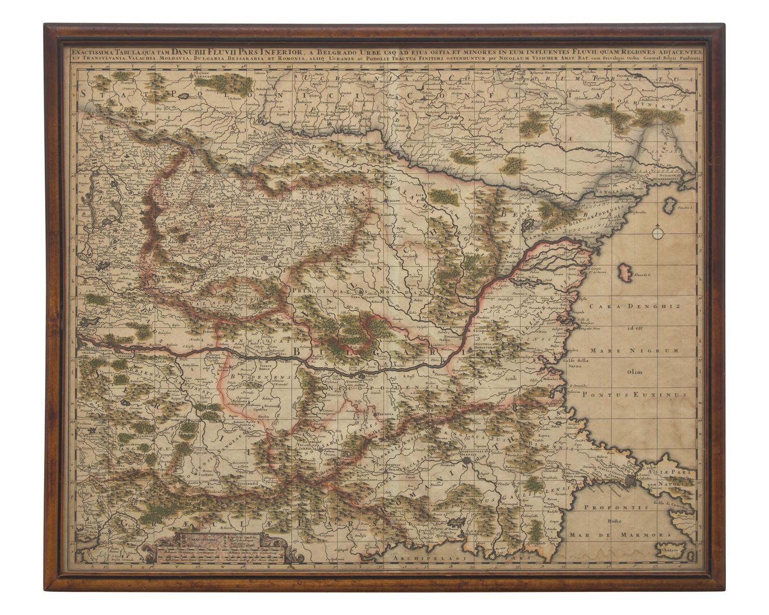 [Maps & Atlases] Visscher, Nicolas. Exactissima Tabula qua tam Danubii Fluvii Pars Inferior...