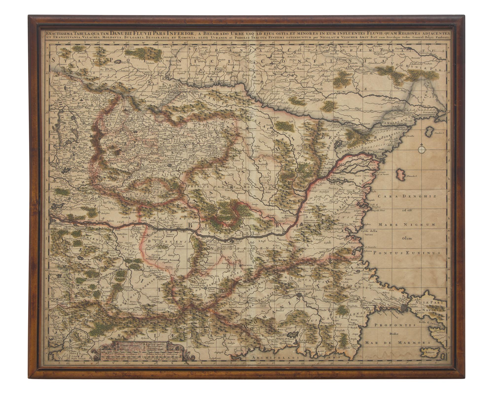 [Maps & Atlases] Visscher, Nicolas. Exactissima Tabula qua tam Danubii Fluvii Pars Inferior...