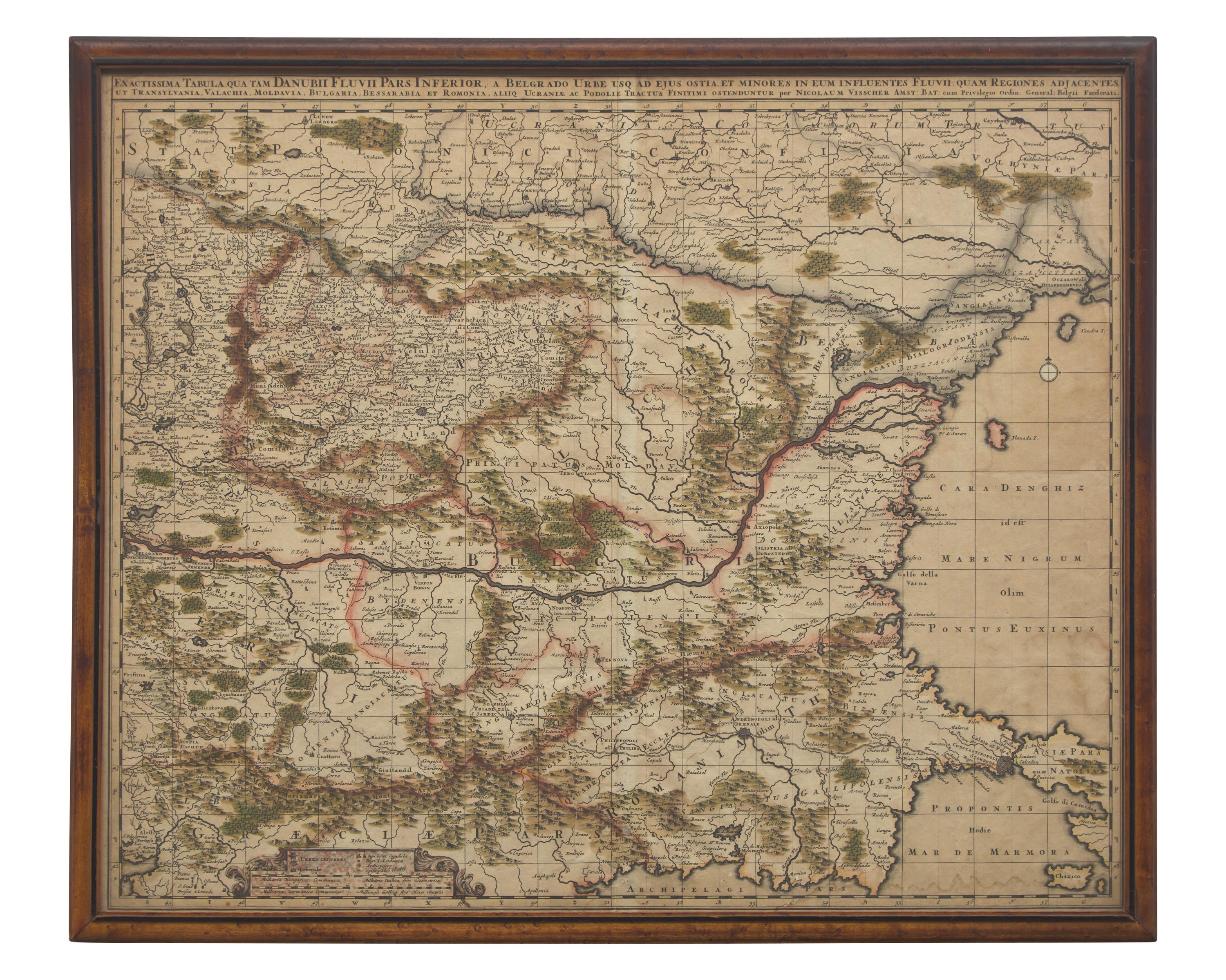 [Maps & Atlases] Visscher, Nicolas. Exactissima Tabula qua tam Danubii Fluvii Pars Inferior...