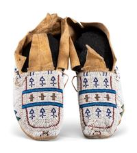 Cheyenne Beaded Hide Moccasins