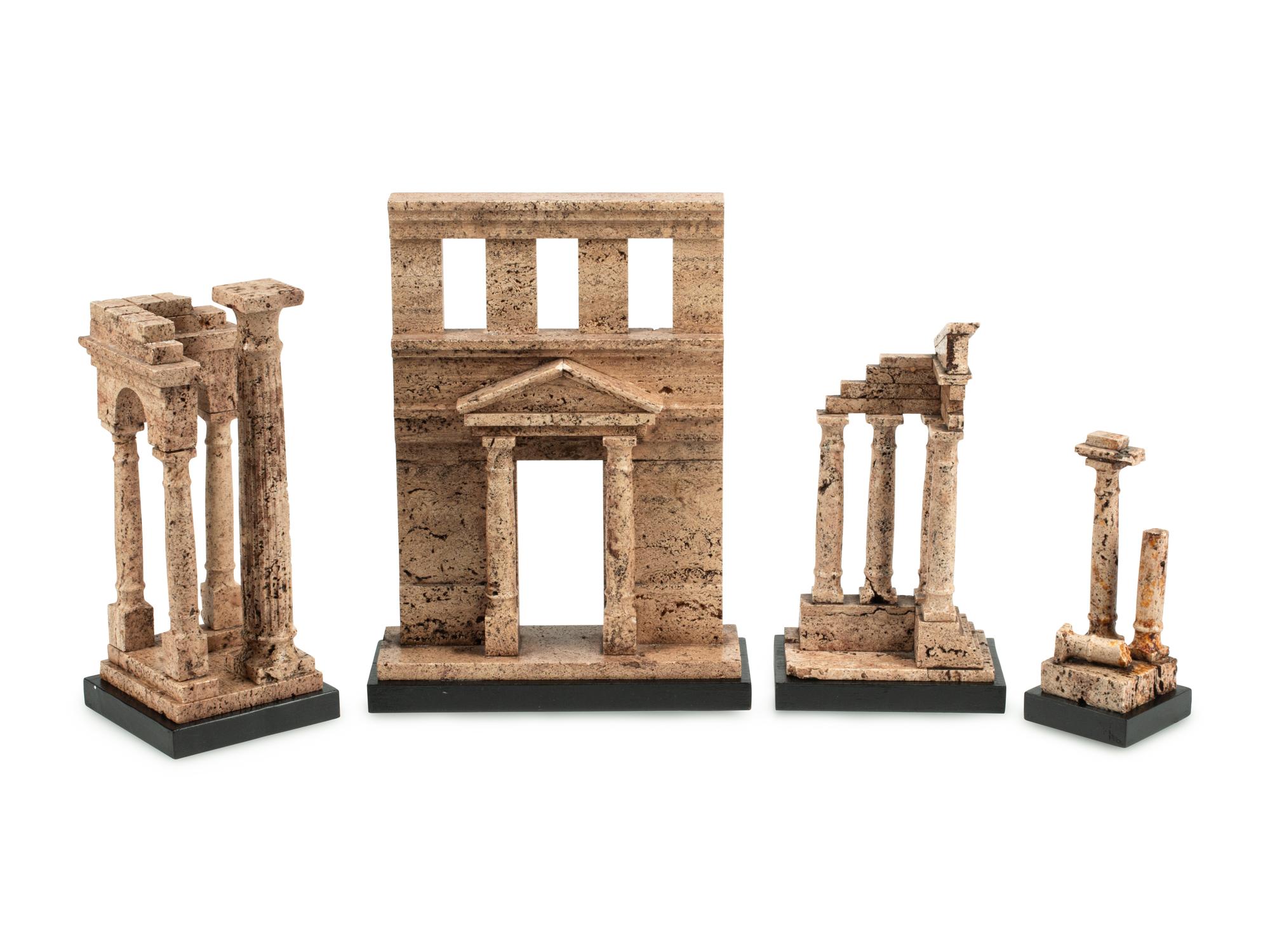 A Set of Four Grand Tour Style Composition Models of Ruins