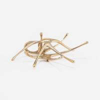 Donald Wright (American, 1930-2012) Gold Brooch, USA, circa 1980s