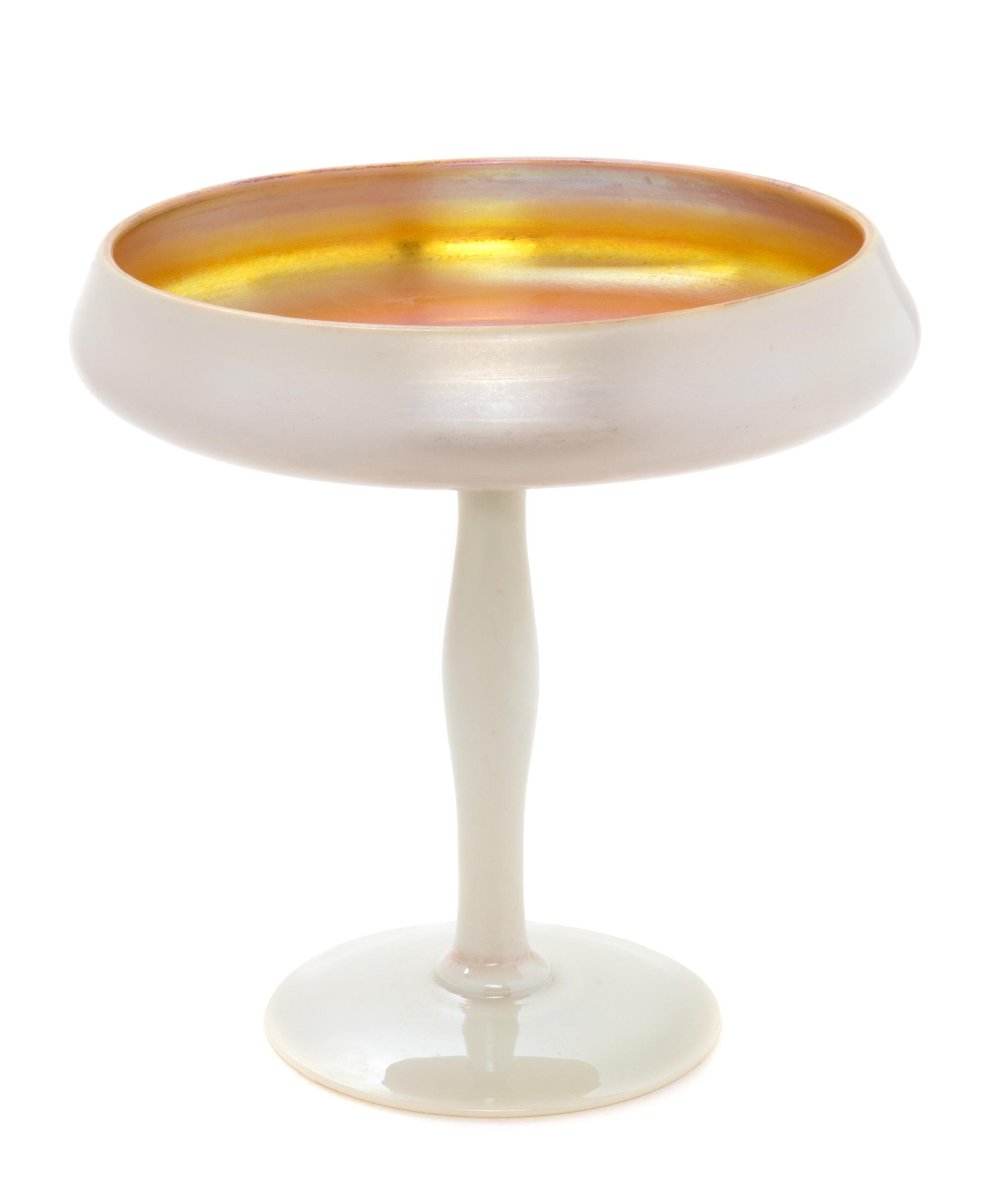 A Calcite and Gold Aurene Compote