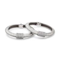 ROBERTO COIN, PAIR OF WHITE GOLD AND DIAMOND BRACELETS
