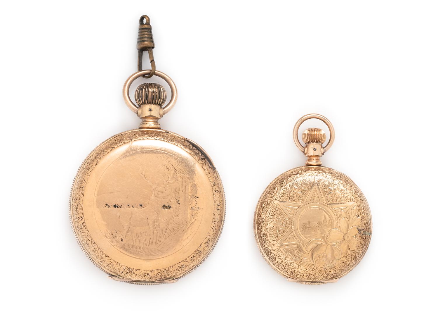 COLLECTION OF HUNTER CASE POCKET WATCHES