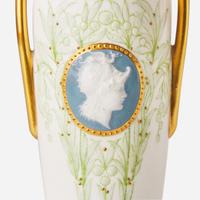 A Minton pate-sur-pate porcelain vase Albion Birks (active 1876-1937), England, circa 1911