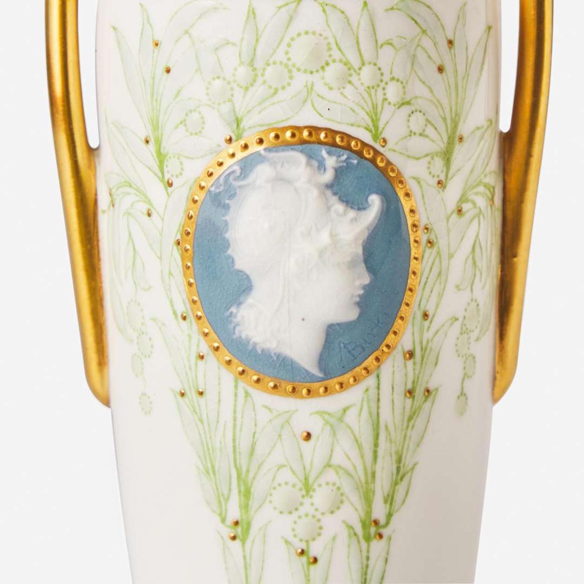 A Minton pate-sur-pate porcelain vase Albion Birks (active 1876-1937), England, circa 1911