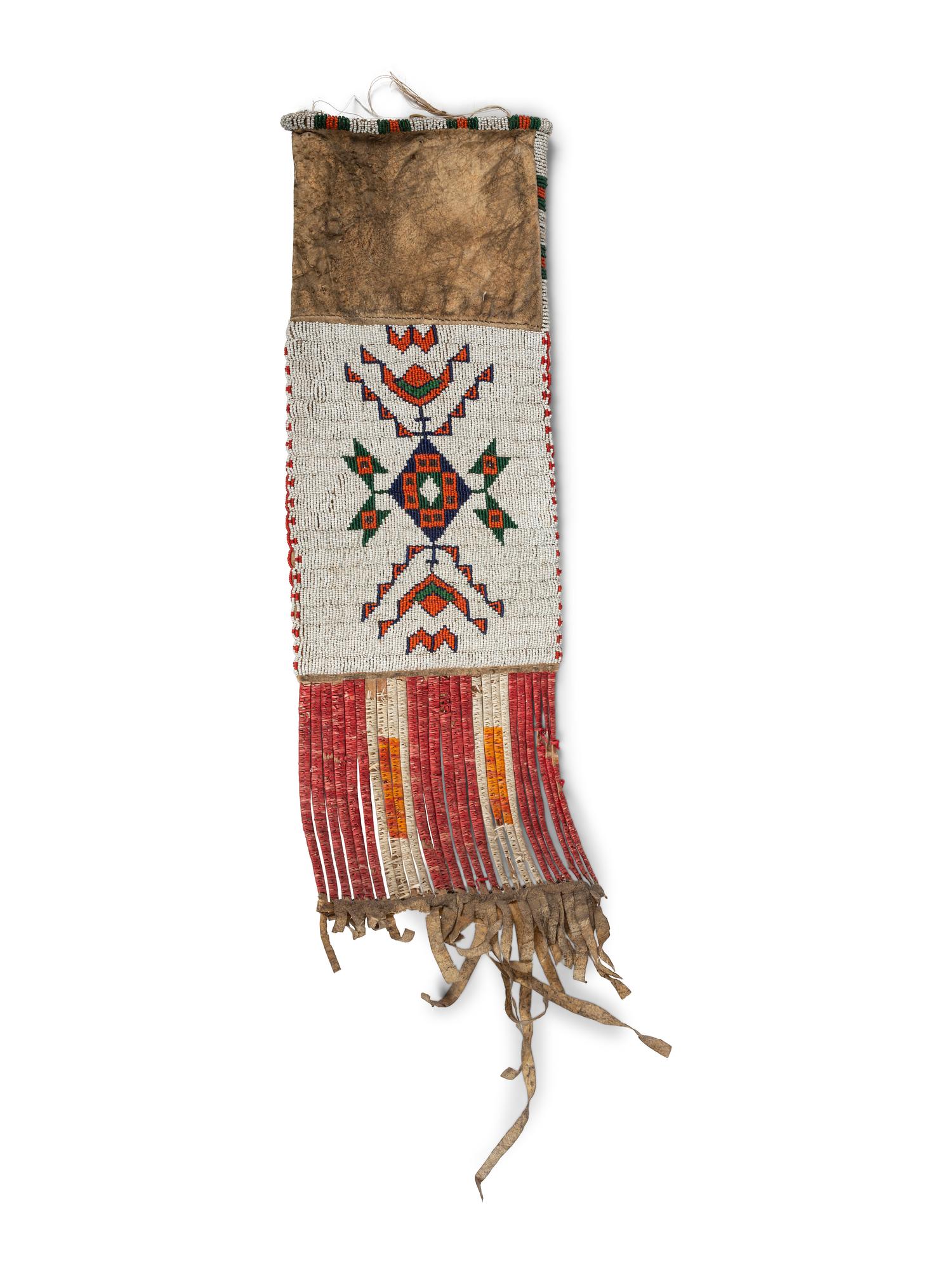 Sioux Beaded Hide Tobacco Bag