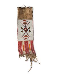 Sioux Beaded Hide Tobacco Bag