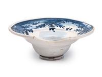 A Delftware Shaving Bowl