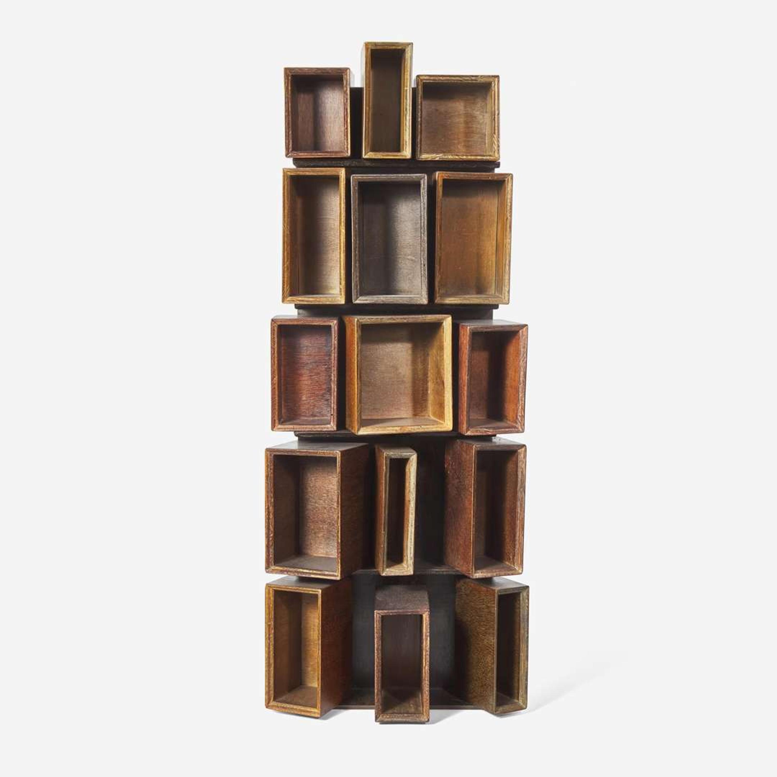 Pol Bury (Belgian, 1922-2005) 15 Boxes on One Plane