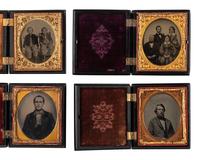 [EARLY PHOTOGRAPHY]. 4 sixth plate Union cases featuring designs from the Voyage of Life series.