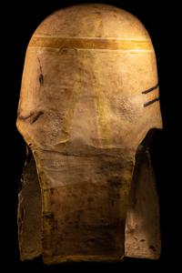An Egyptian Gilt Cartonnage Mummy Mask