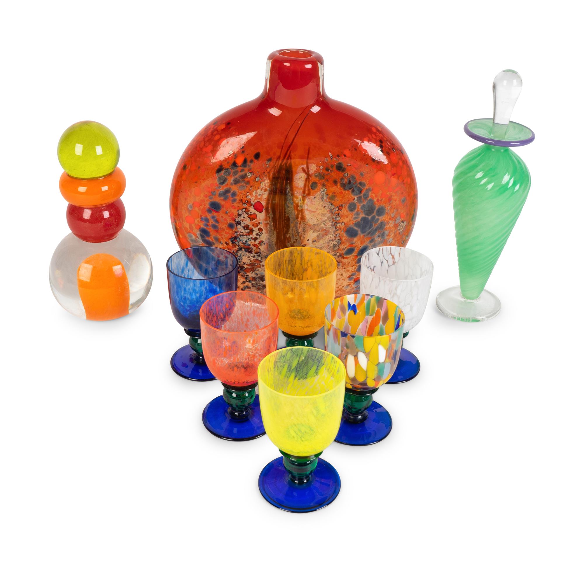 Nine Art Glass Articles — 20TH CENTURY