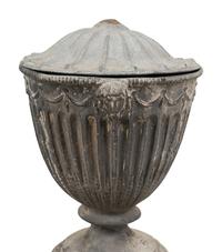 A Pair of Neoclassical Lead Jardinières