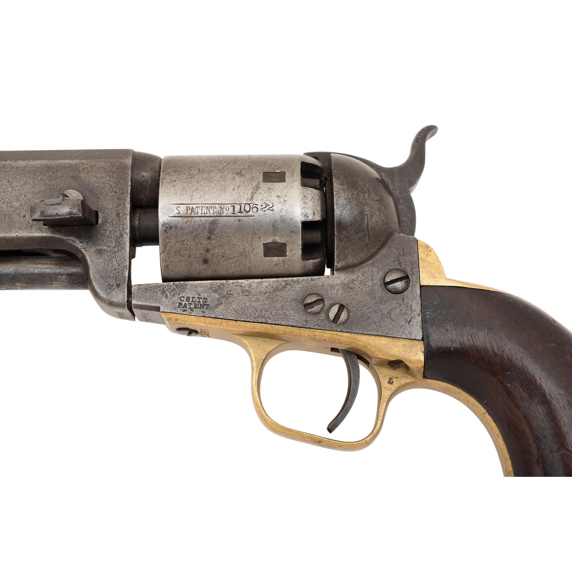 Mismatched Colt Navy with old GAR Tag Identifying the Gun to William Parsons - 2nd MA Infantry