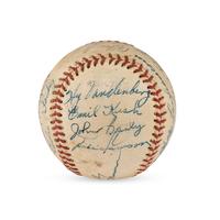 A 1942 Milwaukee Brewers Team Signed Autograph Baseball